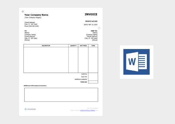 excel billing invoice template