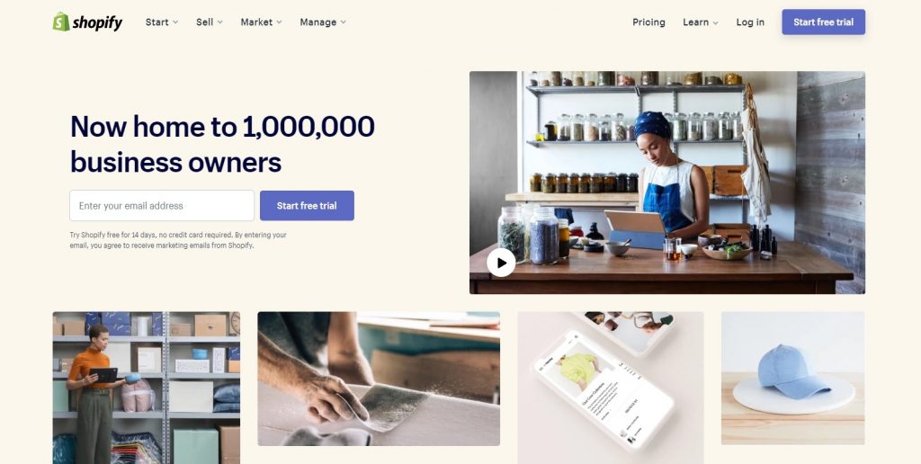 shopify website builder for businesses